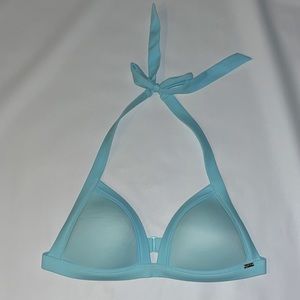 PINK Victoria’s Secret VS Blue bikini triangle top with padding